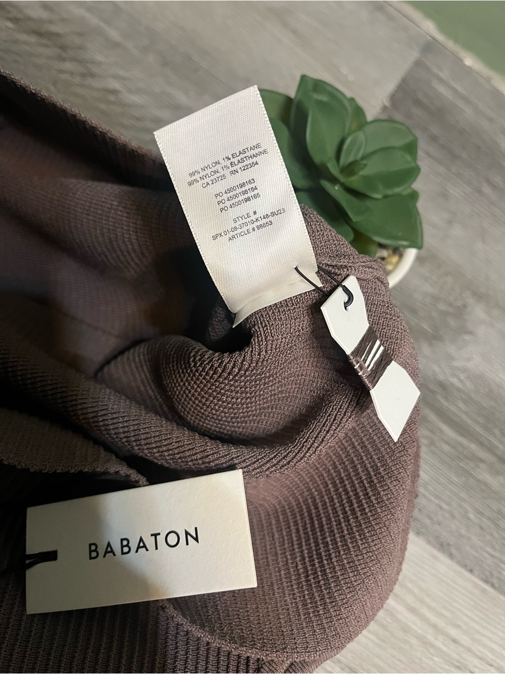 Babaton Sz M Sculpt Knit One-Shoulder Ribbed Dress Deep Taupe Sz Medium Aritzia - Picture 11 of 15